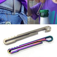 Titanium outdoor opener belt clip Ti bottle keyring buckle multi multipurpose multifunction key camp hike TC4 ring edc 2024 - buy cheap