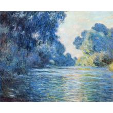 Pinturas al óleo pintadas a mano Claude Monet, lienzo, arte de la mañana en el Sena en Giverny II, decoración del hogar de alta calidad 2024 - compra barato