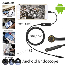 JCWHCAM 10 шт. 7 мм 3,5 м гибкий кабель USB Водонепроницаемый 6 светодиодов для эндоскопа Android Мини USB эндоскоп Инспекционная камера 2024 - купить недорого