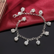 wholesale lady Charms Crown noble Beautiful bracelet silver color cute fashion for women Wedding , bracelet jewelry JSHLH012 2024 - buy cheap