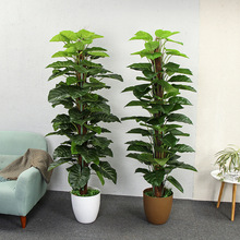 Искусственные растения 150 см, капающая зелень Гуаньинь, украшение для дома в отеле, искусственный бонсай, пластиковые искусственные деревья, искусственные растения 2024 - купить недорого