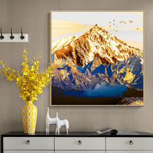 Canvas Art Posters and Prints Wall Art Canvas Painting Abstract Golden Mountain Pictures for Living Room Cuadros Decor No Frame 2024 - buy cheap