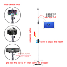 PMA-SF07 255mm to 1200mm rotate universal multi-function mini projector floor stand phone bracket camera holder tablet mount 2024 - buy cheap