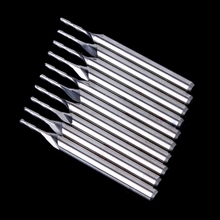 10 Pcs 1/8" 1mm Double Flute Spiral Carbide Flat Nose End Mill CNC Router Bits 5mm CEL 2024 - buy cheap