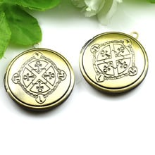 32mm 10pcs Round Photo Frame Locket Box,Brass Bronze Tone Pendant European style Craft,Jewelry Finding Pendant 2024 - buy cheap