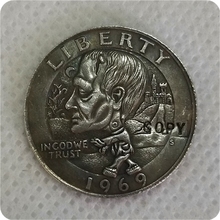 Hobo-moneda de níquel 1969, copia de moneda del cuarto de Estados Unidos, envío gratis 2024 - compra barato
