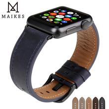MAIKES Genuine Leather Watch Accessories For Apple Watch Band 44mm 40mm & iwatch Bands 42mm 38mm Series 4 3 2 1 Strap Bracelet 2024 - buy cheap