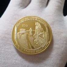 American apollo 1oz moeda de ouro para a terra à lua o primeiro passo moedas lembranças 40mm 2024 - compre barato