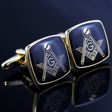 MeMolissa 3 Pairs Trendy Masonic Cufflinks Classic Square Cufflinks Gold with Black Personality Men's Shirt Cufflinks Abotoadura 2024 - buy cheap