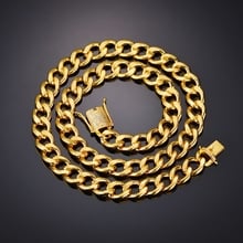 2021 Gold Color 12mm Iced Out Zircon Cuban Necklace Chain Hip Hop Jewelry Copper Material CZ Clasp Mens Necklace Link 24,28 Inch 2024 - buy cheap