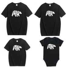 Family Matching Clothes Mother Daughter Matching Father Baby T Shirt Romper Summer New Cartoon Bear Papa Mama Baby Kids Outfits 2024 - buy cheap