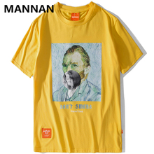 MANNAN-camisetas divertidas de Van Gogh para hombre, ropa de calle estilo Harajuku, Hip-Hop, moda de verano, 2019 2024 - compra barato