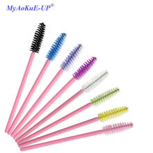 200 pcs Pink Handle Nylon Mascara Wands Applicators One-off Eyelashes Brushes Eyelash Extension Disposable Make Up Brushes Set 2024 - buy cheap