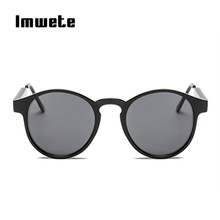 Круглые Солнцезащитные очки Imwete в стиле ретро для мужчин и женщин, небольшие солнечные очки унисекс в винтажном стиле, для вождения, с защитой UV400 2024 - купить недорого