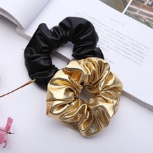 2pcs New Women Hair Accessories Golden Black Rubber Band Hair Rope Scrunchie Ponytail Donut Grip Loop Holder Stretchy Hair Band 2024 - buy cheap