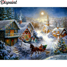 Dispaint Full Square/Round Drill 5D DIY Diamond Painting "Christmas house scenery" Embroidery Cross Stitch 5D Home Decor A11072 2024 - buy cheap