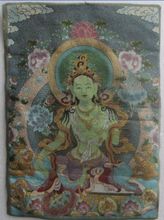 Golden silk embroidery thangka exorcism of guanyin in Tibet and Nepal 2024 - buy cheap