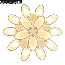 BOCHSBC арт-деко светодиодная люстра для спальни гостиной столовой акриловый абажур Потолочная люстра осветительные приборы лампа 2024 - купить недорого
