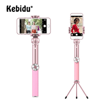 Kebidu Portable Selfie Stick Tripod Extendable Monopod Universal For IPhone Samsung For Huawei Phone Tripod With Button 2024 - buy cheap