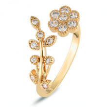 Meajoe модное очаровательное Золотое кольцо с цветком для винтажных металлических золотых цветов, женские изменяемые кольца, ювелирные изделия, подарок другу, бесплатная доставка 2024 - купить недорого