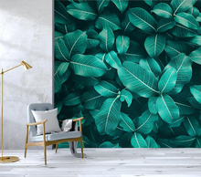 Pintura de fundo de folha de árvore tropical papel de parede decorativo 2024 - compre barato
