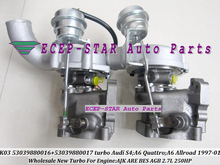 Turbocompresor Turbo doble para AUDI, turbocompresor K03 16 53039880016 53039880017 078145701R para AUDI S4 A6 1997-01 AJK ARE BES AGB V6 2.7L C5 S4, envío gratis 2024 - compra barato