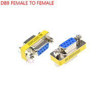 Conector de puerto serie DB9 de 9 pines hembra a hembra, conector d-sub RS232 COM, conector 9p, Mini adaptador cambiador de género, 5 uds. 2024 - compra barato