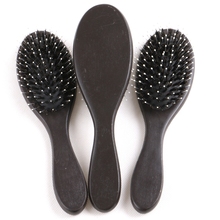 FREE Shipping 15 Pieces wooden-handle dark brown or varnish color soft bristle salon hair brush hair combs 2024 - buy cheap