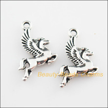 30 New Pendants Animal Horse Wings Tibetan Silver Color Charms 15x20mm 2024 - buy cheap