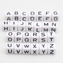 DIY 10x10mm 100Pcs White Acrylic "A-Z" Alphabet Letter Cubic Beads For Jewelry Making Spacer Letter Beads 2024 - buy cheap