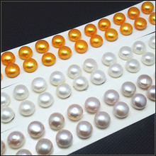 6 pieces nature genuines cultured freshwater pearl round shape 12-12.5mm pearl cabochons have a hole making earrings 2024 - buy cheap