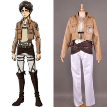 Anime Attack on Titan Shingeki no Kyojin Training Corps Eren Jaeger Cosplay Costume Survey Corps Jacket Coat Custom Size 2024 - купить недорого