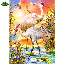 Pintura diamante bordado por número animal guindaste aves ponto cruz artesanal arte artesanato murais moda moderna decoração de casa 2024 - compre barato