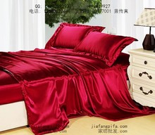Purplish wine red Natural mulberry silk  bedding set king size queen wedding  duvet cover bed sheet bedspread 2024 - buy cheap