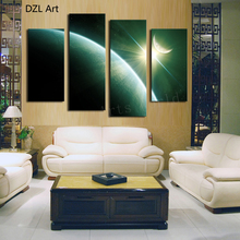 4 Pcs(No Frame) Wall Art  Abstract Moon Stars Picture Print On Canvas  Paintings Home Decoration For Living Room canvas painting 2024 - buy cheap