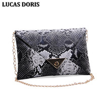 2018 fashion pu leather envelope clutch bag serpentine women clutch snake day clutches chain purse lady shoulder bag evening bag 2024 - buy cheap
