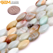 Natural Marquise Amazonite Stone Beads For Jewelry Making 15inches DIY Jewellery FreeShipping Wholesale Gem-inside 2024 - buy cheap
