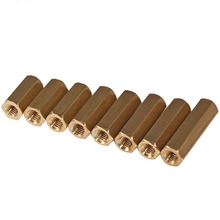 100pcs M3 double pass flat head hollow hexagonal copper stud isolation column 4mm-60mm lenght 2024 - buy cheap