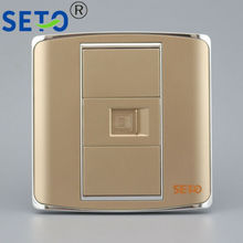 SeTo 86 Type Single Port RJ45 Cat6 Network Lan Panel Socket Keystone Faceplate 2024 - buy cheap