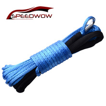 Speedwow-corda para guincho, cabo de 5 polegadas x 50 pés, 1/4 lbs, reboque, cabo, linha, com gancho, para atv, utv fora de estrada 2024 - compre barato