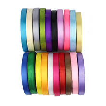 10mm 3/8" 25Yards Colorful Silk Satin Ribbon For Wedding party cake Gift Decoration DIY Craft Wrapping Supplies Riband 2024 - buy cheap