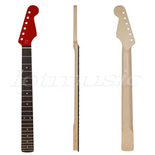 Kmise Глянцевая красная электрическая гитара шеи 22 гриф из красного дерева гриф для электрогитары запасные части белые точки 2024 - купить недорого