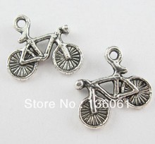 Colgantes Vintage de bicicleta para hacer joyas, dijes de plata, accesorios para manualidades, regalos DIY, 15 Uds., Z695 2024 - compra barato