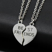New collier choker necklace heart pendant pieces broken two best friend friendship forever women necklace jewelry collares mujer 2024 - buy cheap