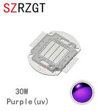 UV de alta potencia LED púrpura Chips 365nm 370nm 375nm 380nm 385nm 390nm 395nm 400nm 405nm 410nm 420nm COB luces ultravioleta 30W 2024 - compra barato