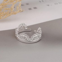 Novo temperamento literário moda 925 prata esterlina jóias coroa flores personalidade feminina requintado anéis de abertura r190 2024 - compre barato