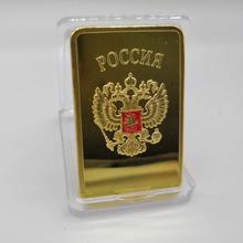 СССР Советская Национальная эмблема CCCP позолоченный слиток бар русский сувенир монета 2024 - купить недорого