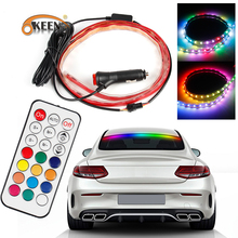 OKEEN Car Styling 90cm Additional Brake Lights RGB Flow Brake Stop LED Light Strip Flexible Waterproof High Mount Stop Lamp 12V 2024 - buy cheap