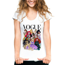 Модная футболка принцессы с принтом в стиле панк; летняя модная женская футболка; Забавные топы с короткими рукавами в стиле Харадзюку 2024 - купить недорого