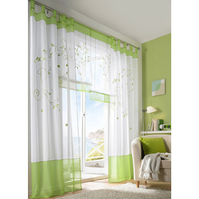 Embroidered Curtains for Living Room Bedroom Tulle For Kitchen Windows Tube Curtain Children Fabrics Textiles for Home Read Made 2024 - buy cheap